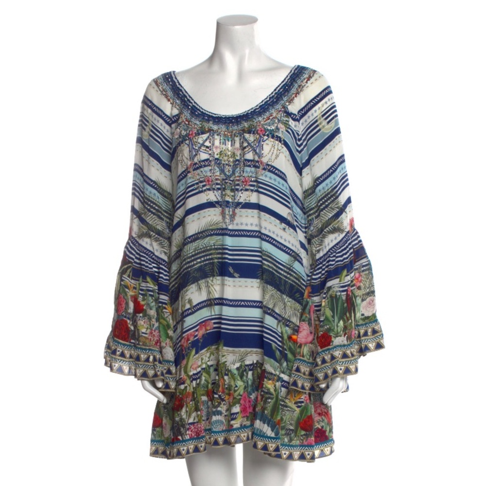 Camilla tunic or dress size Medium Beaded Metallic